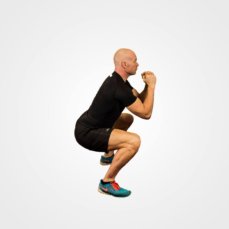 KETTLEBELL GOBLET SQUAT NO BELL POSITION 2